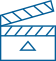 Clapperboard icon representing LionTrust entertainment investments.
