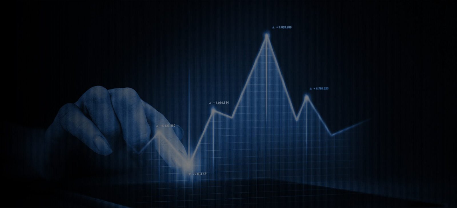 Financial market screen with stock charts and analytics, representing private investment analysis.